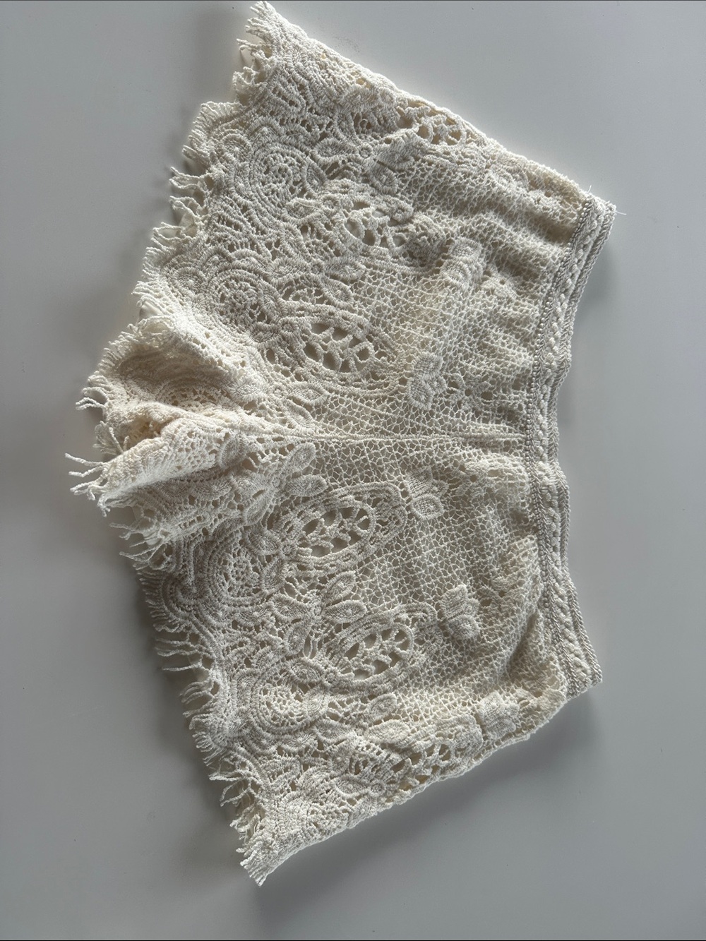 Mossimo Supply Co. Cream Lace Crochet Shorts